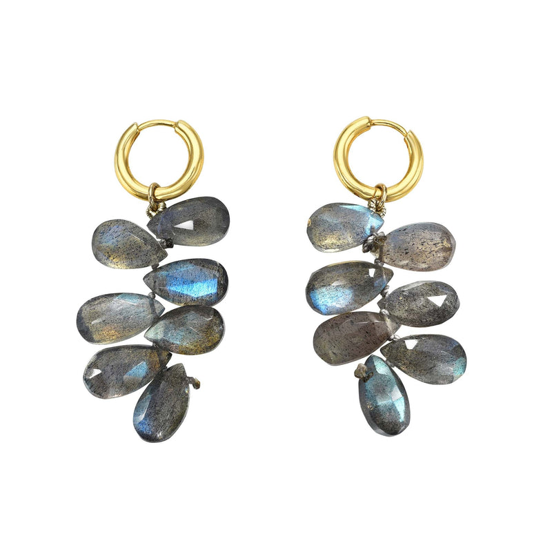 Labradorite Teardrop Earrings EA-10