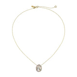 Unique Keshi Pearl Necklace with Diamond KD18-16-1