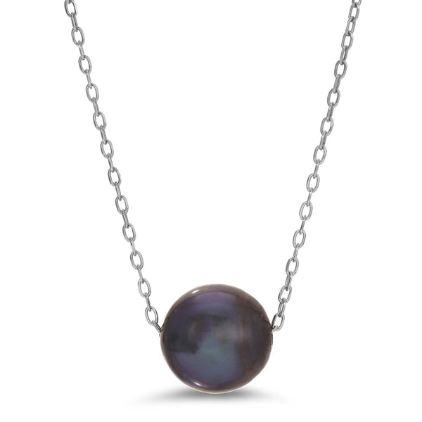 Floating Blue Pearl Necklace